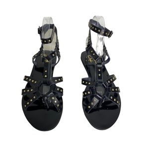 Free People Black Studded Sandals